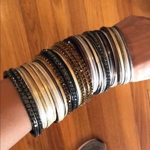 Mixture of bangle bracelets